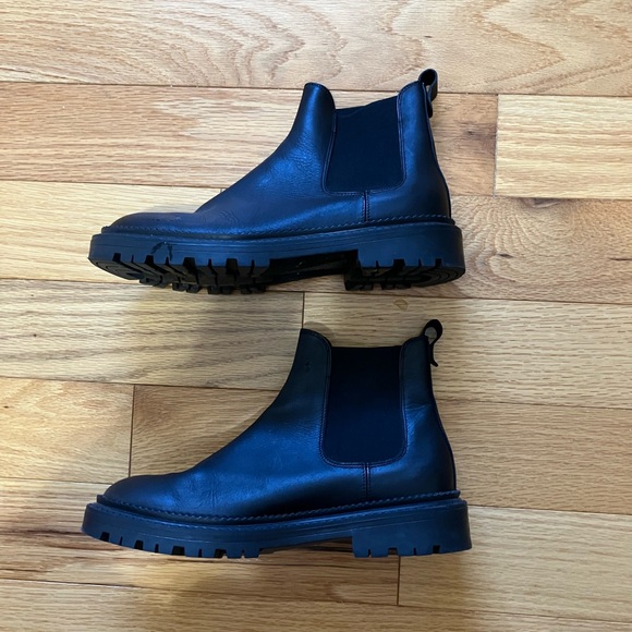 AGL – Chelsea Combat Boot Size 8.5/38.5 EU Black Leather - Picture 1 of 9